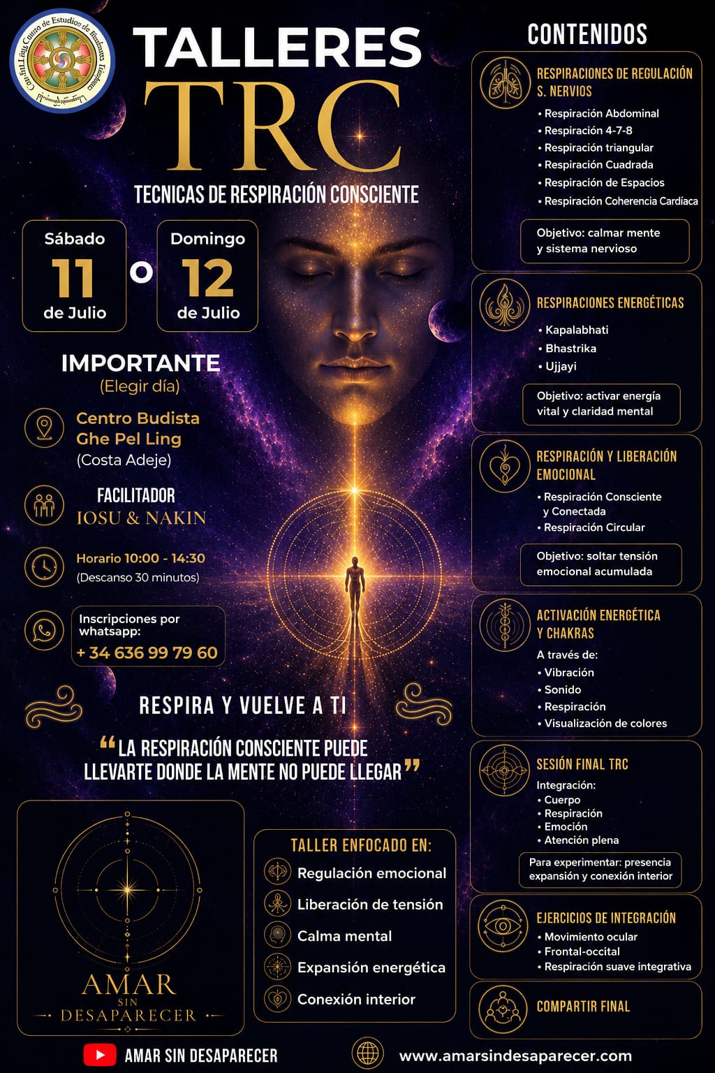 Cartel Taller TRC · Técnicas de Respiración Consciente